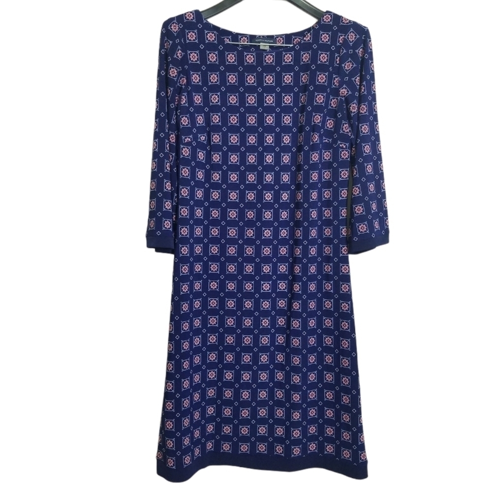 Tommy Hilfiger Navy Geometric Print Sheath Dress 4